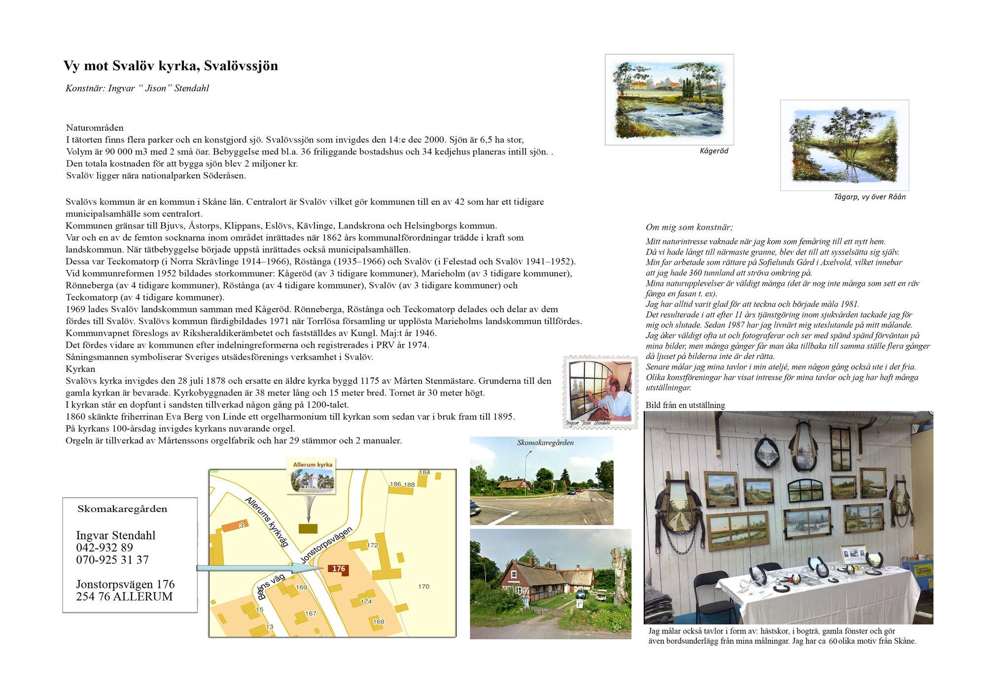 Skannad baksida av bordstablett BT-087, Svalöv kyrka, med hela texten om platsen.